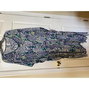 Women's Maxi Dress with Pineapple Print.  Plus size  3XL, 2XL